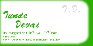 tunde devai business card